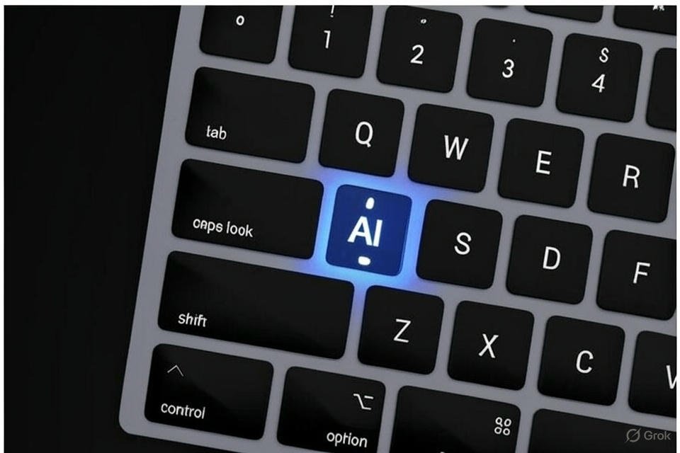 IA image montrant un clavier avec une touche en surbrillance